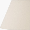 Willow White Leaf Detail Stoneware Table Lamp Base with Seychelles 40cm Cream Slubby Cotton Empire Lampshade