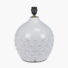 Willow White Leaf Detail Stoneware Table Lamp Base
