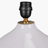 Willow White Leaf Detail Stoneware Table Lamp Base
