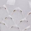 Willow White Leaf Detail Small Stoneware Table Lamp Base with Lino 30cm Grey Self Lined Linen Cylinder Lampshade