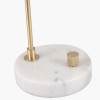 Feliciani Brushed Brass Metal and White Marble Task Lamp