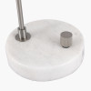 Feliciani Brushed Silver Metal and White Marble Task Lamp