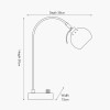 Feliciani Brushed Silver Metal and White Marble Task Lamp