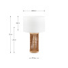 Sorbus Natural Ribbed Tall Table Lamp