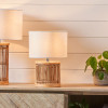 Sorbus Natural Ribbed Small Table Lamp