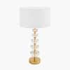 Rosa Glass and Antique Brass Table Lamp Base