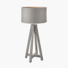 Whitby Grey Wash Wood Tapered 4 Post Table Lamp Base