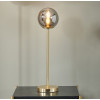 Arabella Smoked Glass Orb and Gold Metal Table Lamp