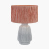 Kythira White Linear Design Stoneware Table Lamp Base