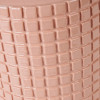 Malone Textured Apricot Squares Design Stoneware Table Lamp Base with Lino 35cm Cream Self Lined Linen Cylinder Lampshade