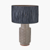 Sidra Grey Stoneware Etch Detail Table Lamp Base