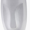 Visage White Face Design Small Stoneware Table Lamp Base with Winston 35cm White Handloom Tapered Lampshade