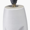 Visage White Face Design Small Stoneware Table Lamp Base with Henry 35cm Taupe Handloom Cylinder Lampshade