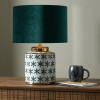 Thea Green and Gold Leaf Ceramic Table Lamp Base