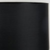 Fenella Black and White Photographic Design Table Lamp Base with Zara 40cm Black Silk Cylinder Lampshade