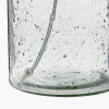 Ophelia Grey Bubble Glass Table Lamp Base with Lino 40cm White Self Lined Linen Cylinder Lampshade