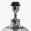 Ophelia Mercurial Glass Table Lamp Base with Edward 40cm Pistachio Green Linen Cylinder Lampshade
