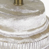 Paihia White Wash Wood Textured Short Table Lamp Base with Lino 30cm White Self Lined Linen Cylinder Lampshade