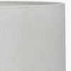 Paihia White Wash Wood Textured Short Table Lamp Base with Lino 30cm White Self Lined Linen Cylinder Lampshade