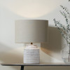 Paihia White Wash Wood Textured Short Table Lamp
