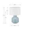 Nora Duck Egg Blue Crackle Effect Table Lamp
