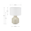 Nora Cream Crackle Effect Table Lamp