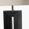 Block Black Ceramic Tall Table Lamp