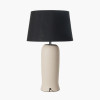 Rushmore Black Textured Ceramic Table Lamp With Face Detail