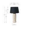 Rushmore Cream Texture Ceramic Table Lamp With Face Detail