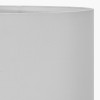 Westwood Clear Glass and Black Metal Table Lamp Base with Harry 35cm Ivory Cotton Mix Cylinder Lampshade