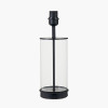 Westwood Clear Glass and Black Metal Table Lamp Base