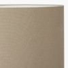 Zuri Large Shiny Silver Metal Pot Table Lamp Base with Henry 45cm Taupe Handloom Cylinder Lampshade
