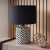 Chirala Black and White Ikat Ceramic Table Lamp Base