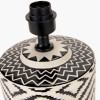 Chirala Black and White Ikat Ceramic Table Lamp Base