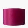 Elkorn Black and White Tall Coral Ceramic Table Lamp Base with Bow 35cm Raspberry Velvet Cylinder Lampshade
