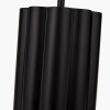 Petula Black Metal Scallop Table Lamp Base with Rouen 40cm White Boucle Cylinder Lampshade