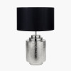 Zuri Shiny Silver Metal Pot Table Lamp Base