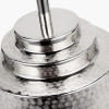 Zuri Shiny Silver Metal Pot Table Lamp Base