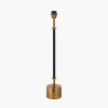 Antoine Black Croc and Antique Brass Metal Table Lamp Base with Malia 35cm Mulberry Red Mushroom Pleat Scalloped Tapered Lamp Shade