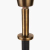 Antoine Black Croc and Antique Brass Metal Table Lamp Base with Lino 35cm White Self Lined Linen Cylinder Lampshade