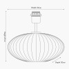 Emilia White Ribbed Glass & Gold Metal Oval Table Lamp Base