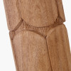 Aurelia Embossed Natural Wood Tall Table Lamp Base with Edward 35cm Natural Linen Cylinder Lampshade