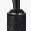 Marin Black Wood Tall Neck Table Lamp Base with Edward 40cm Natural Linen Cylinder Lampshade