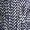 Marin Black Wood Tall Neck Table Lamp Base with Vienna 40cm Blue Chevron Mushroom Pleat Lampshade