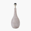 Ioan Grey Engraved Wood Bottle Table Lamp Base