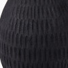 Ioan Black Engraved Wood Bottle Table Lamp Base