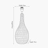 Ioan Black Engraved Wood Bottle Table Lamp Base
