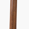 Toma Oiled Wood Tall Neck Table Lamp Base with Izara 35cm Racing Green Ikat Patterned Mushroom Pleat Tapered Lampshade