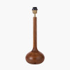 Toma Oiled Wood Tall Neck Table Lamp