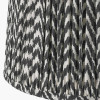Inna Natural Urn Terracotta Table Lamp Base with Vienna 35cm Black Chevron Mushroom Pleat Lampshade